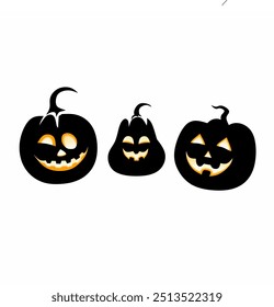 Halloween theme with pumpkin ghost. Creepy pumpkin object on white background for design of banners, posters and other designs Halloween scary halloween vector illustration