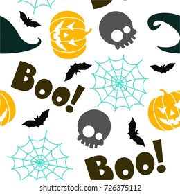 Halloween Theme Seamless Pattern.