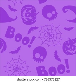 Halloween Theme Seamless Pattern.