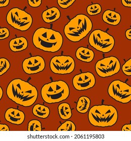 Halloween Theme Seamless Pattern. Perfect for banner, Website Background, Wallpaper, etc