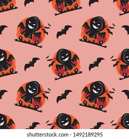 Halloween Theme Seamless Pattern Vector
