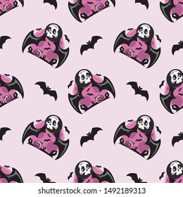 Halloween Theme Seamless Pattern Vector