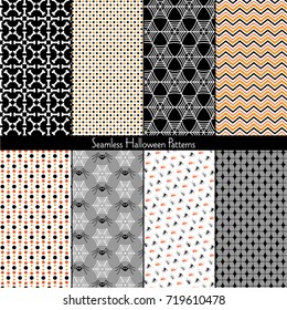 halloween theme seamless vector background patterns
