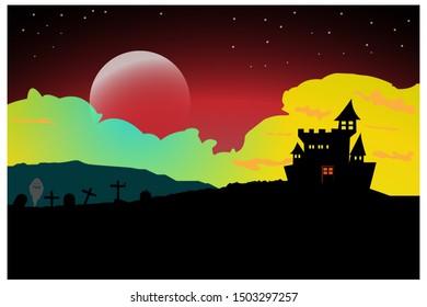 Halloween theme, spooky background vector image