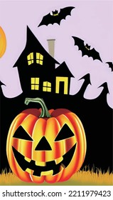 Halloween theme vector promotional poster