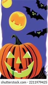 Halloween-Vektorförderposter