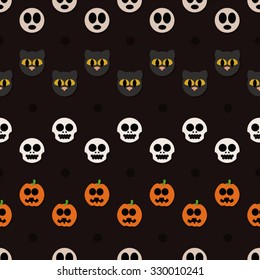 Halloween theme vector seamless background