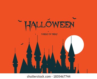 Halloween themed background illustration design