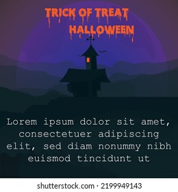 Halloween . Halloween themed background, also suitable for Halloween greetings to children, and also suitable for greeting cards