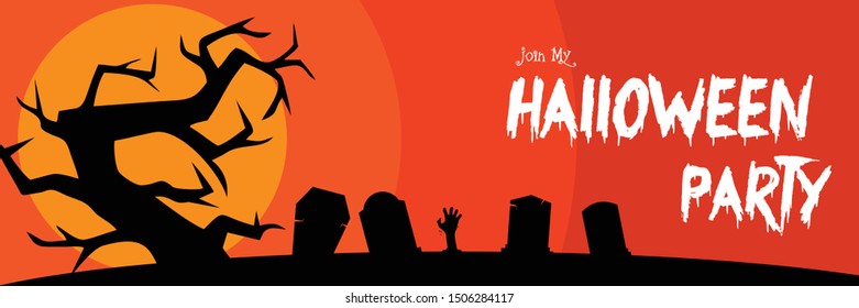 Halloween Themed Banner Design for Commercial Use