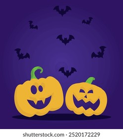 Halloween themed banners and patterns. Halloween theme vector illustration
