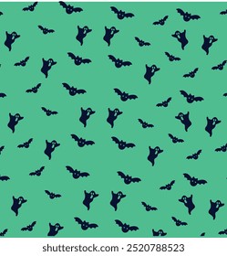 Banners e padrões temáticos de Halloween. Ilustração do vetor do tema de Halloween