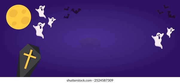 Halloween themed banners and patterns. Halloween theme vector illustration