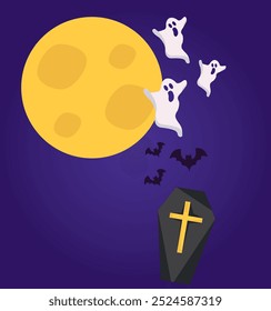 Halloween themed banners and patterns. Halloween theme vector illustration