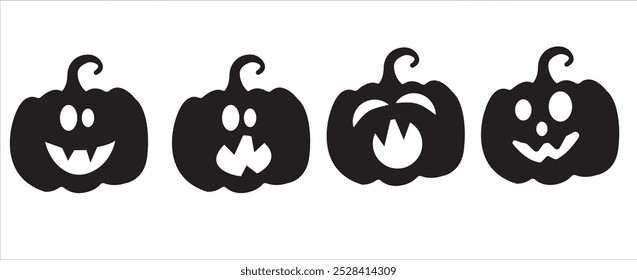Halloween themed banners and patterns. Halloween theme vector illustration