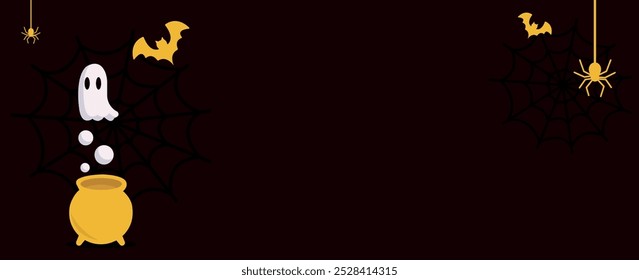 Banners e padrões temáticos de Halloween. Ilustração do vetor do tema de Halloween