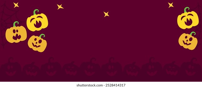 Halloween themed banners and patterns. Halloween theme vector illustration