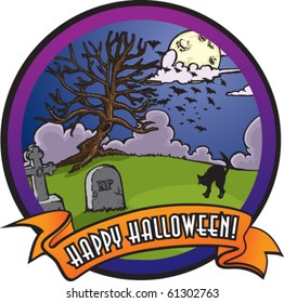 Halloween themed emblem.