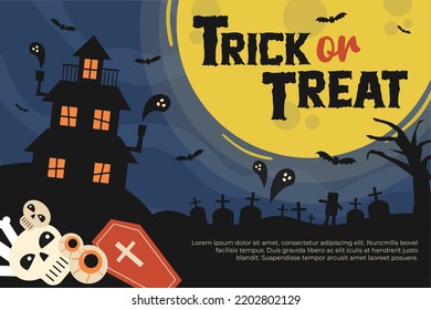 Halloween themed graphic design template easy to customize simple and elegant design