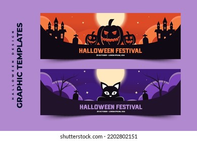 Halloween themed graphic design template easy to customize simple and elegant design