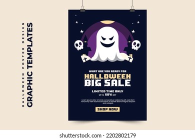 Halloween themed graphic design template easy to customize simple and elegant design