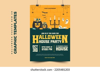Halloween themed graphic design template, easy to customize simple and elegant design