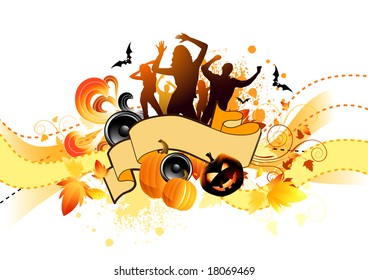 Halloween themed party background.