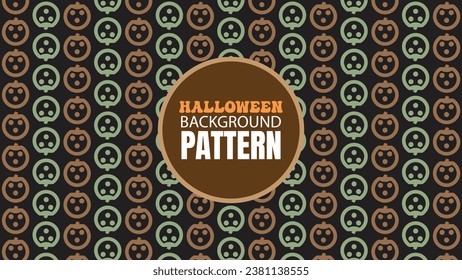 Halloween themed pattern background design template