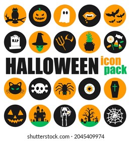 Halloween Themed Vector Icons Pack