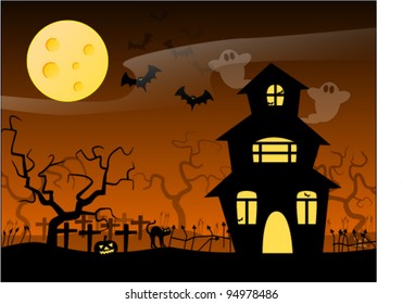 A Halloween themed wallpaper.