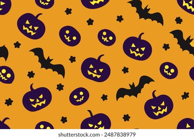 Halloween themes pattern vector illustration.