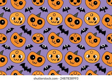 Halloween themes pattern vector illustration.