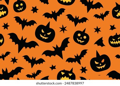 Halloween themes pattern vector illustration.