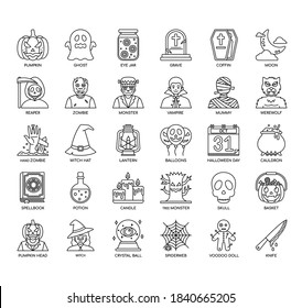 Iconos perfectos de Halloween, Línea delgada y Pixel