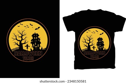 Halloween time design, halloween t shirt design