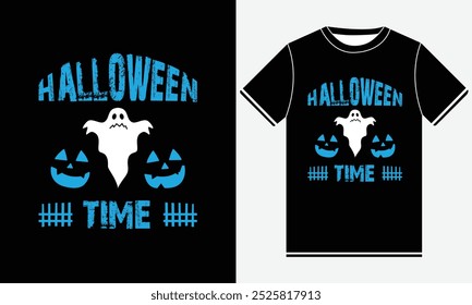 Halloween time horror vintage t-shirt design, scary print template vector graphics, high-quality typography illustration shirt design