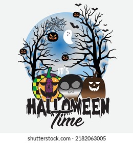It’s Halloween Time Halloween Sublimation T-Shirt Design