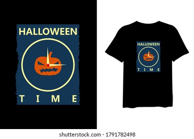 Halloween time, T Shirt Design For Print and high quality Graphic, Vector, illustration for halloween tees design