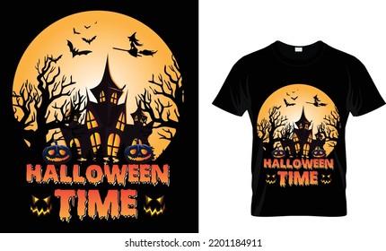 halloween time t-shirt design template. 