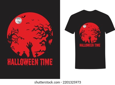 HALLOWEEN TIME TSHIRT DESIGN TEMPLATE