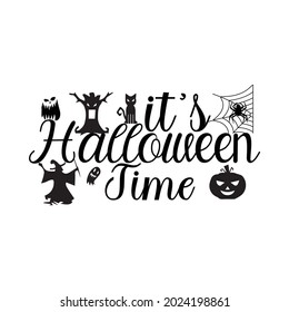 It's Halloween Time  t-shirt, Vector Design.