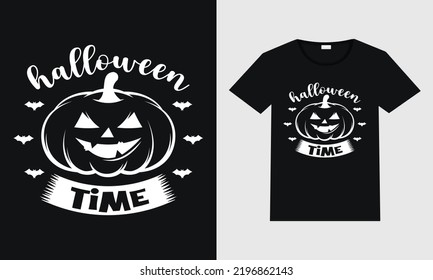 Halloween time typography vector design for t-shirt mug poster and print