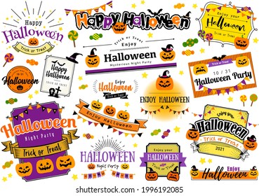 Halloween Title Headlines Frame Set