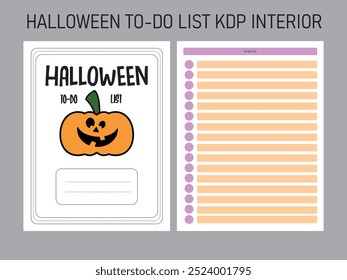 Halloween To-Do list Kdp Interior Template
Size:8.5X11
300 Dpi