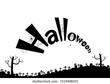 halloween tomb cemetery catacomb Graves vector 