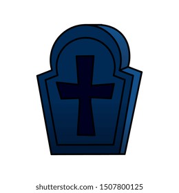 halloween tomb of cemetery icon