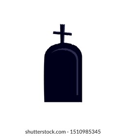 halloween tomb of cemetery isolated icon
