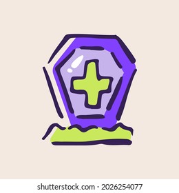Elemento de la lápida de Halloween. Ilustración de Vector Halloween.