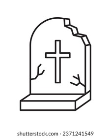 halloween tombstone isolated illustration design