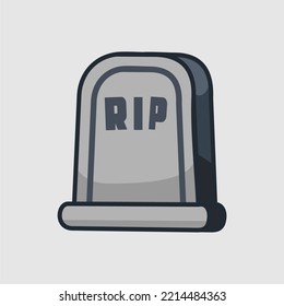 Halloween tombstone isolated vector design
